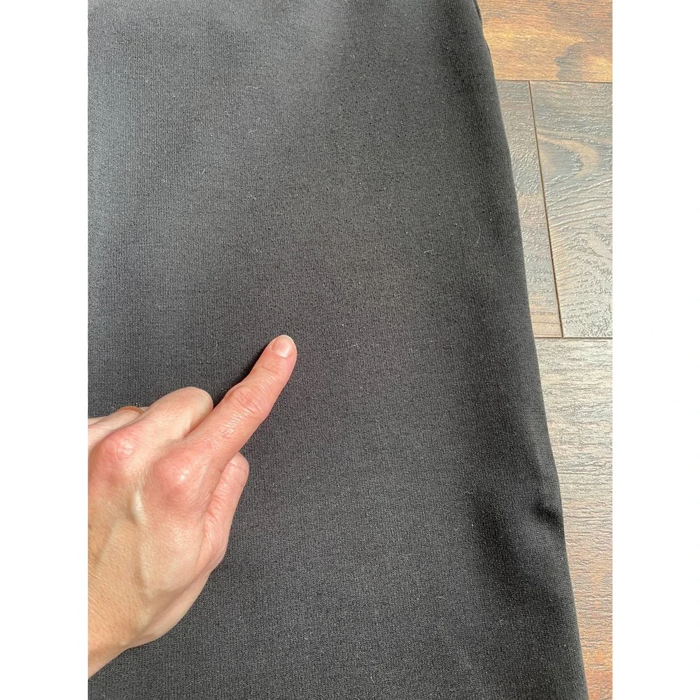 Eileen Fisher Black straight Dress Pants washable Thick Heavy Small - Picture 2 of 11